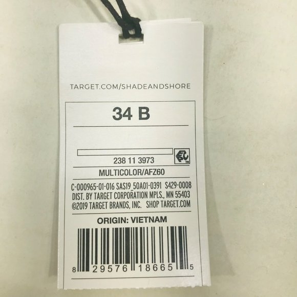 Shade And Shore Women's 34B Lightly Lined Longline Bralette Bikini Swim Top New - Picture 4 of 12